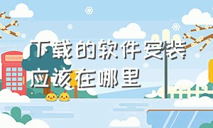 下载的软件安装应该在哪里（已经下载的软件怎么安装到d盘）