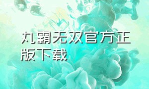 丸霸无双官方正版下载