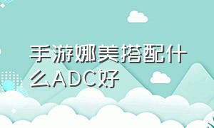 手游娜美搭配什么adc好