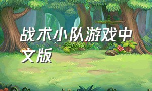 战术小队游戏中文版