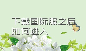 下载国际服之后如何进入（下载了国际服为什么没法进去）