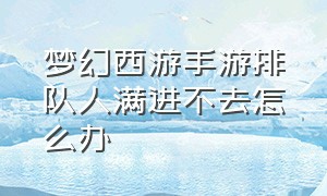 梦幻西游手游排队人满进不去怎么办（梦幻西游手游2024排队进不去）