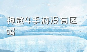 神武4手游没有区吗（神武4手游玩什么区）