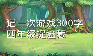 记一次游戏300字四年级捉迷藏