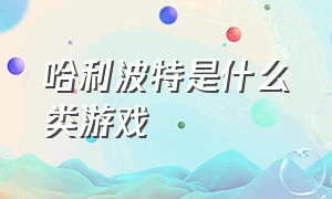 哈利波特是什么类游戏（哈利波特有什么可玩的游戏）