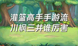 灌篮高手手游流川枫三井谁厉害（灌篮高手手游流川枫vs三井寿）