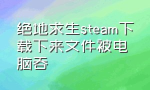 绝地求生steam下载下来文件被电脑吞