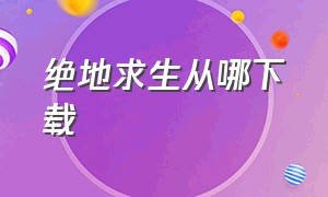 绝地求生从哪下载（4399游戏盒）