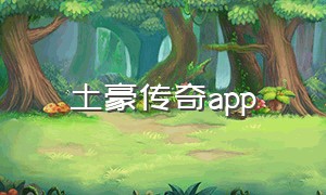 土豪传奇app（土豪app排行榜）