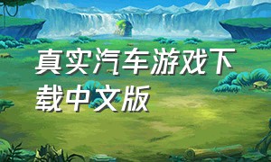 真实汽车游戏下载中文版