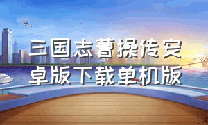 三国志曹操传安卓版下载单机版