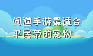 问道手游最适合平民带的宠物