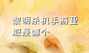 黎明杀机手游亚服是哪个