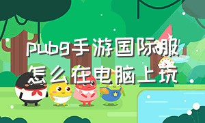 pubg手游国际服怎么在电脑上玩