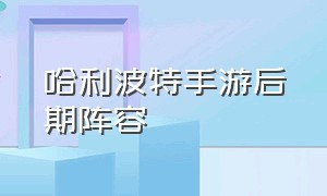 哈利波特手游后期阵容