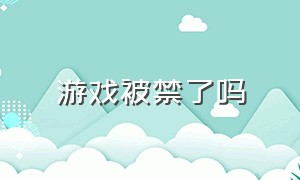 游戏被禁了吗