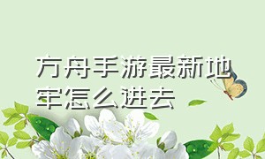 方舟手游最新地牢怎么进去