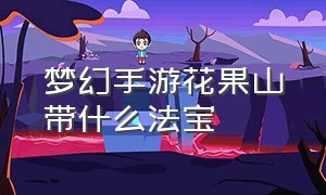 梦幻手游花果山带什么法宝