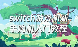 switch游戏机新手购机入门教程