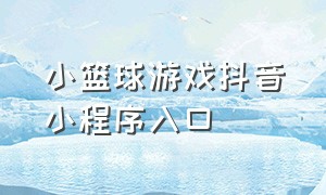 小篮球游戏抖音小程序入口