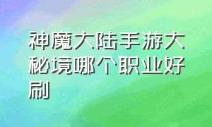 神魔大陆手游大秘境哪个职业好刷（神魔大陆手游血魔在哪里转职）