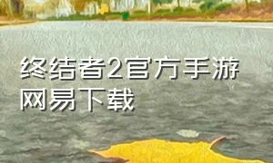终结者2官方手游网易下载