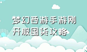 梦幻西游手游刚开服囤货攻略