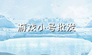 游戏小号批发