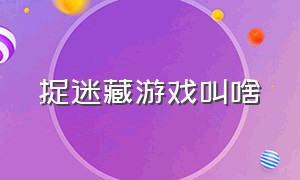 捉迷藏游戏叫啥（捉迷藏游戏图片及名称）