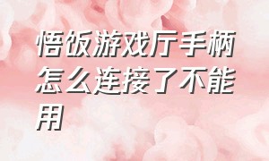 悟饭游戏厅手柄怎么连接了不能用