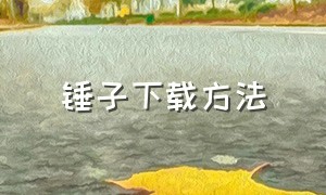 锤子下载方法（锤子演示下载地址）