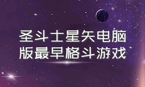 圣斗士星矢电脑版最早格斗游戏