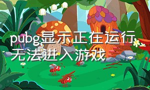 pubg显示正在运行无法进入游戏