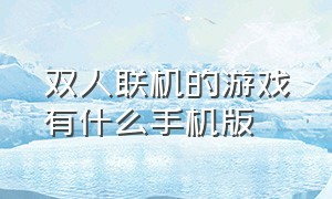 双人联机的游戏有什么手机版