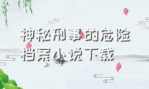 神秘刑事的危险档案小说下载