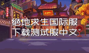 绝地求生国际服下载测试服中文（绝地求生国际服怎么在 官网下载）