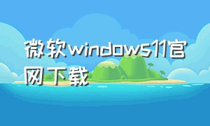 微软windows11官网下载