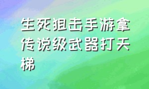 生死狙击手游拿传说级武器打天梯