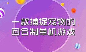 一款捕捉宠物的回合制单机游戏