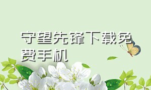 守望先锋下载免费手机（守望先锋手机版下载免费的）