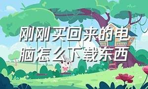 刚刚买回来的电脑怎么下载东西