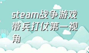 steam战争游戏带兵打仗第一视角