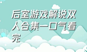 后室游戏解说双人合集一口气看完