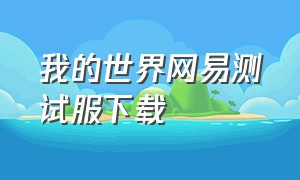 我的世界网易测试服下载