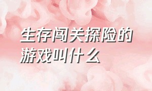 生存闯关探险的游戏叫什么