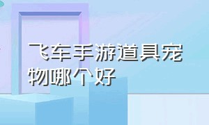 飞车手游道具宠物哪个好