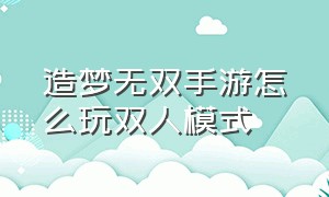 造梦无双手游怎么玩双人模式（造梦无双手游怎么双人打主线）