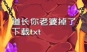 道长你老婆掉了下载txt