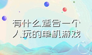 有什么适合一个人玩的单机游戏