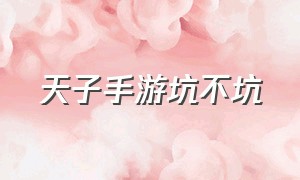 天子手游坑不坑